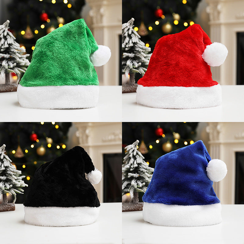 Short plush Santa hats