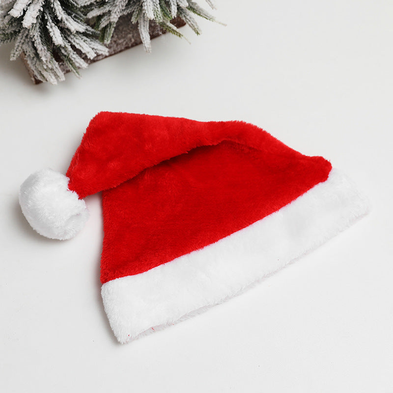 Short plush Santa hats