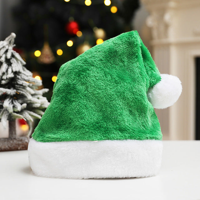 Short plush Santa hats