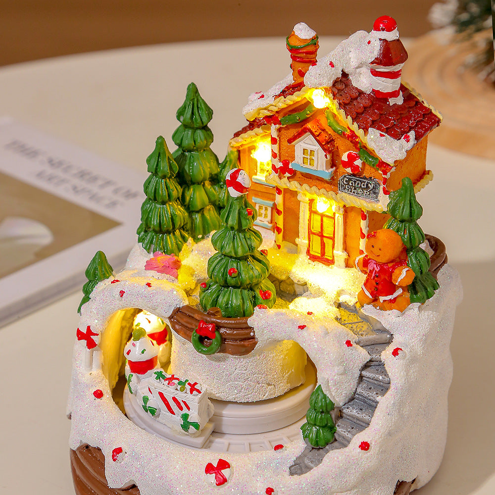 christmas creative ornaments glow music cookies house igloo