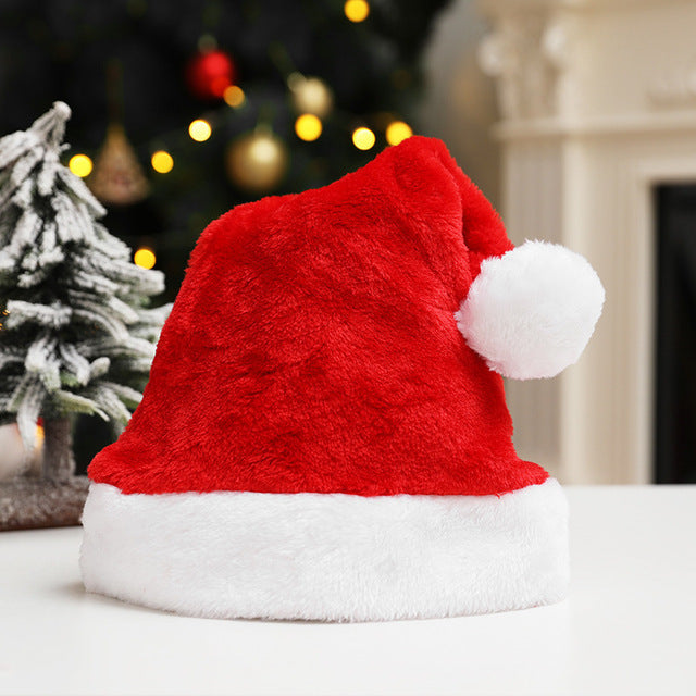 Short plush Santa hats