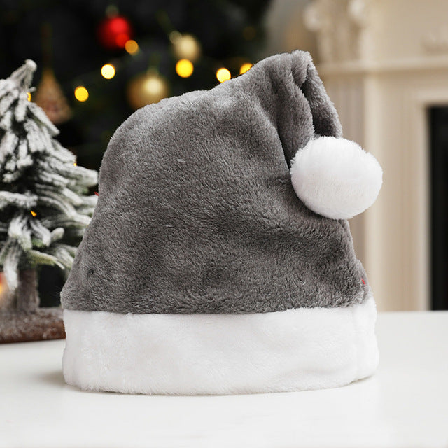 Short plush Santa hats